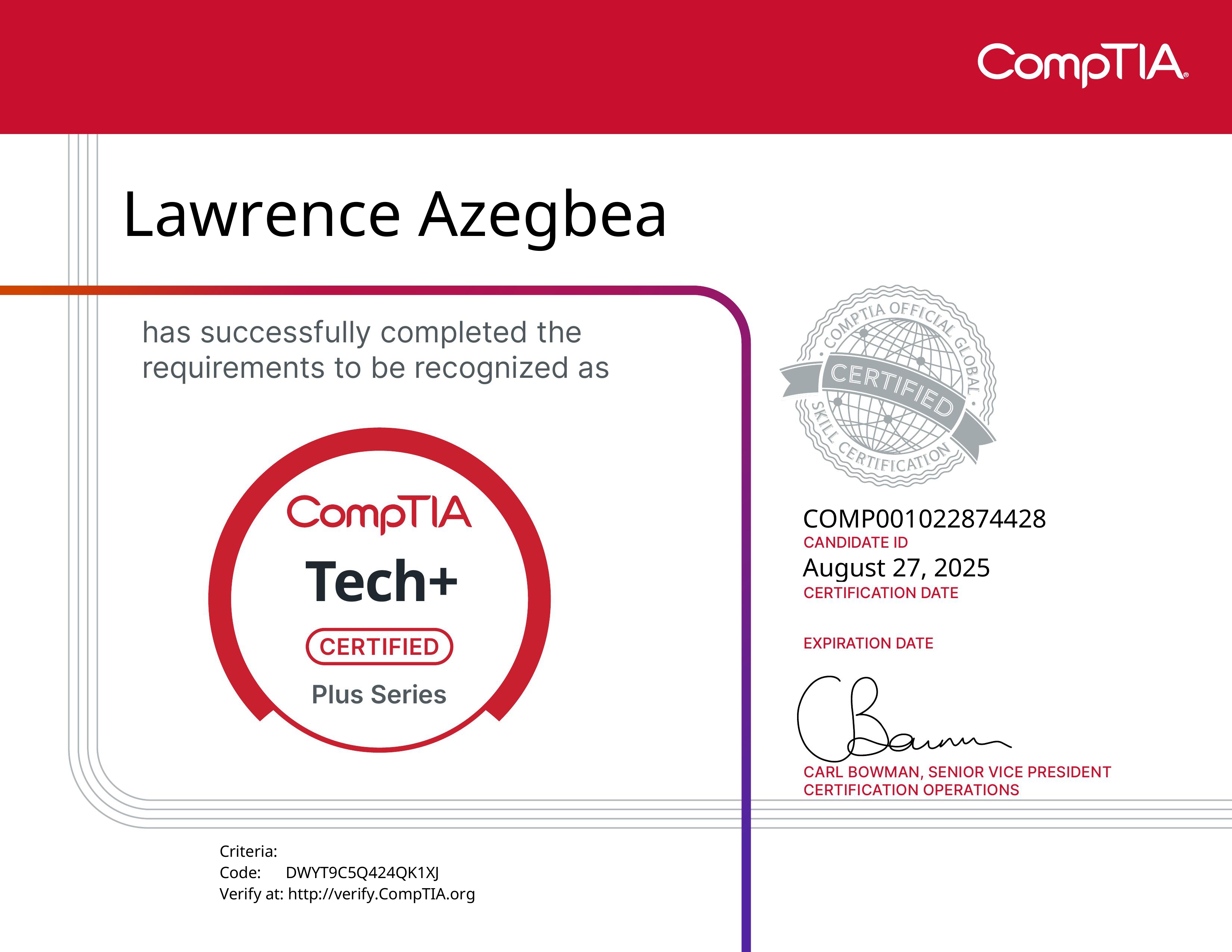 CompTIA Tech+