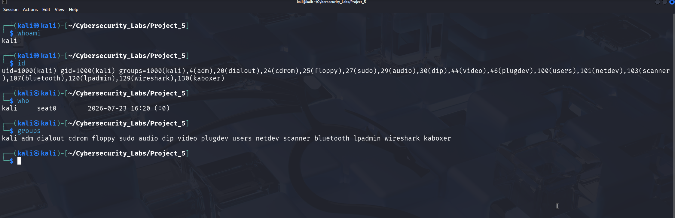 Viewing users and groups.