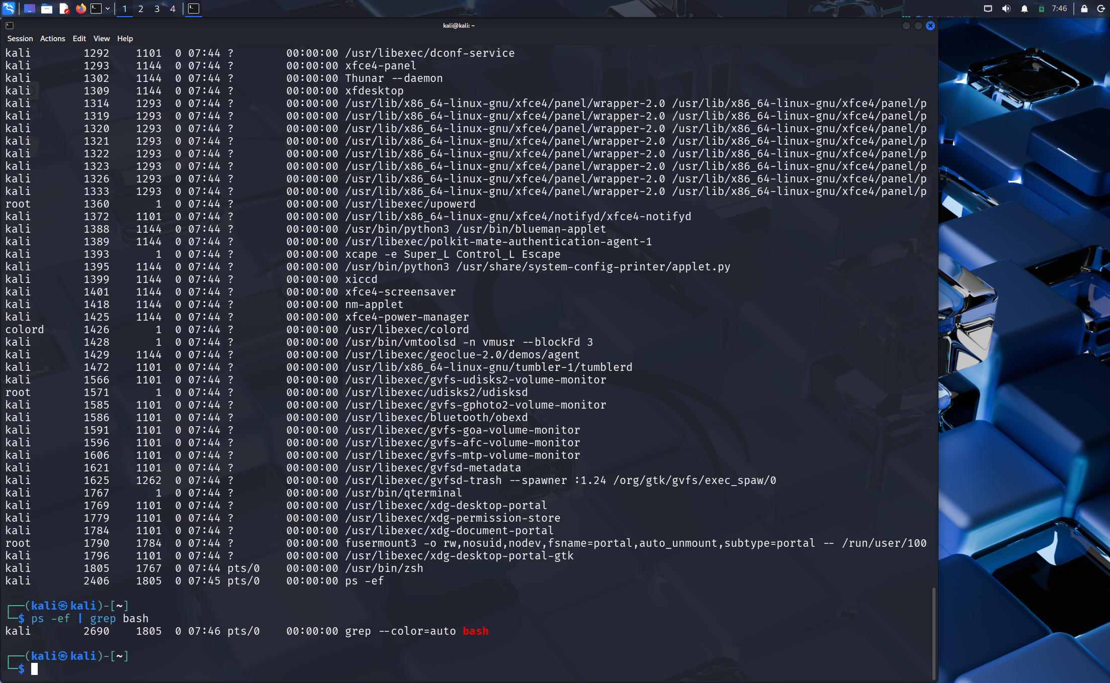 Managing running processes.