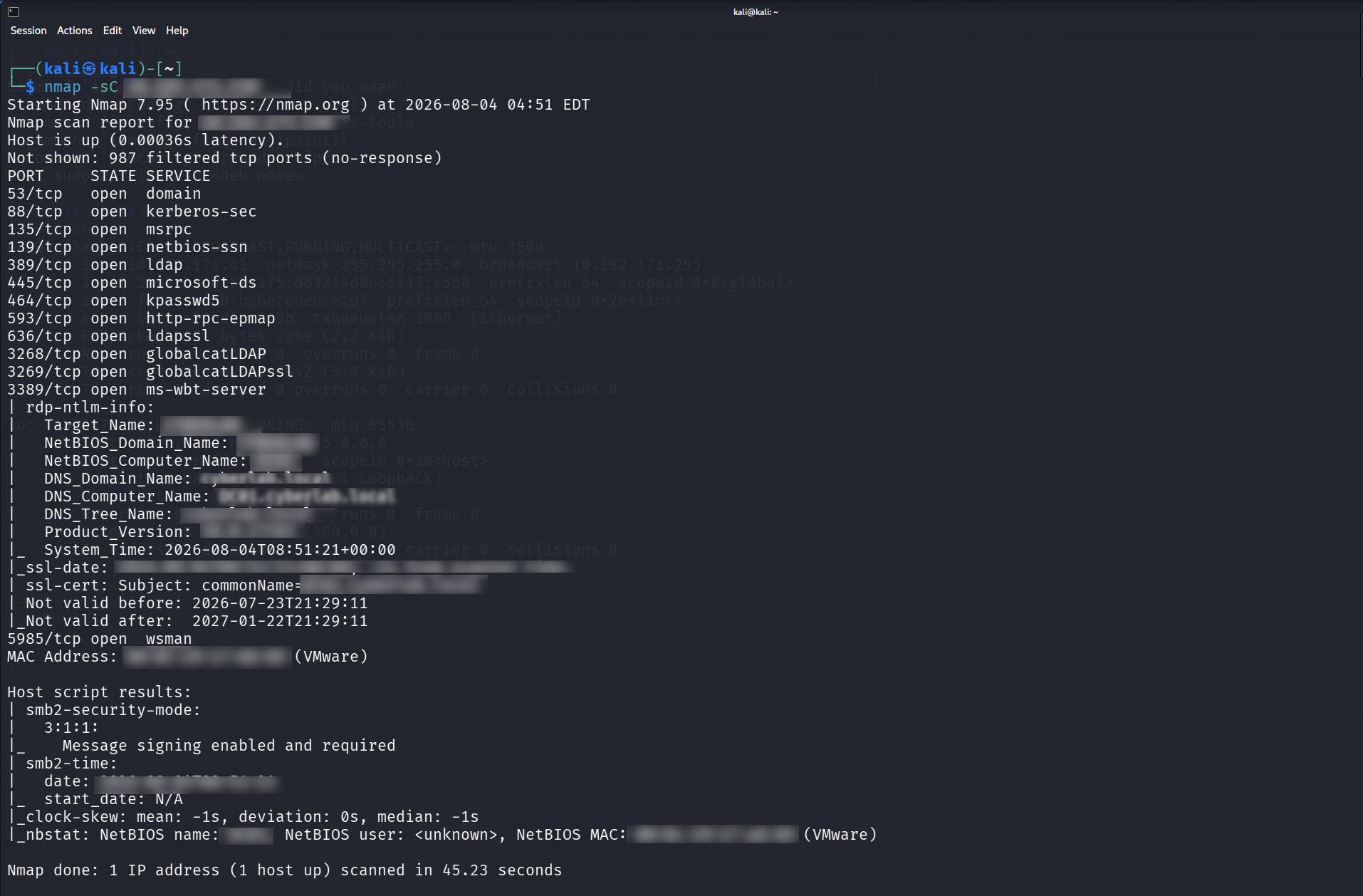 Nmap Default Script Scan