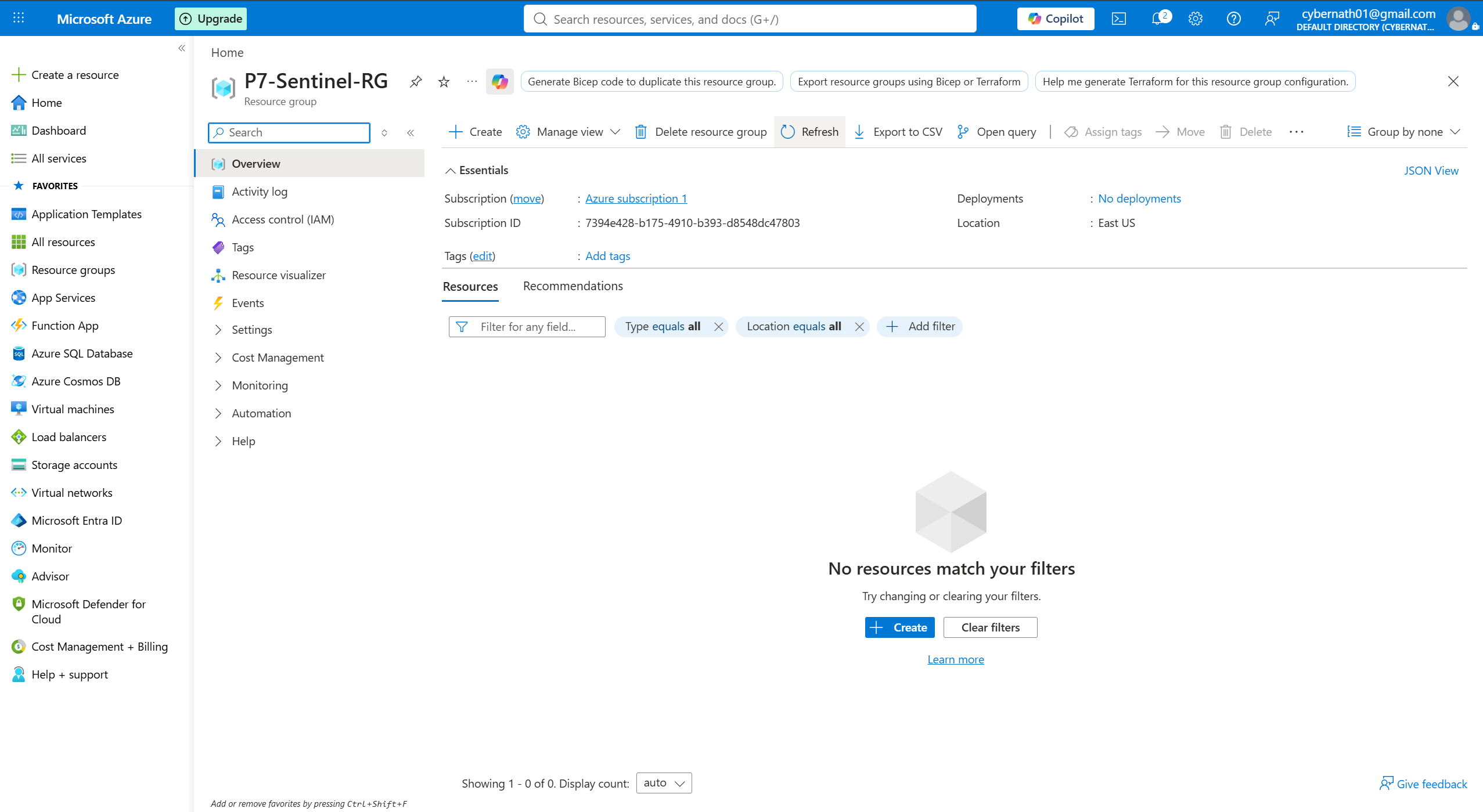 Resource Group Created