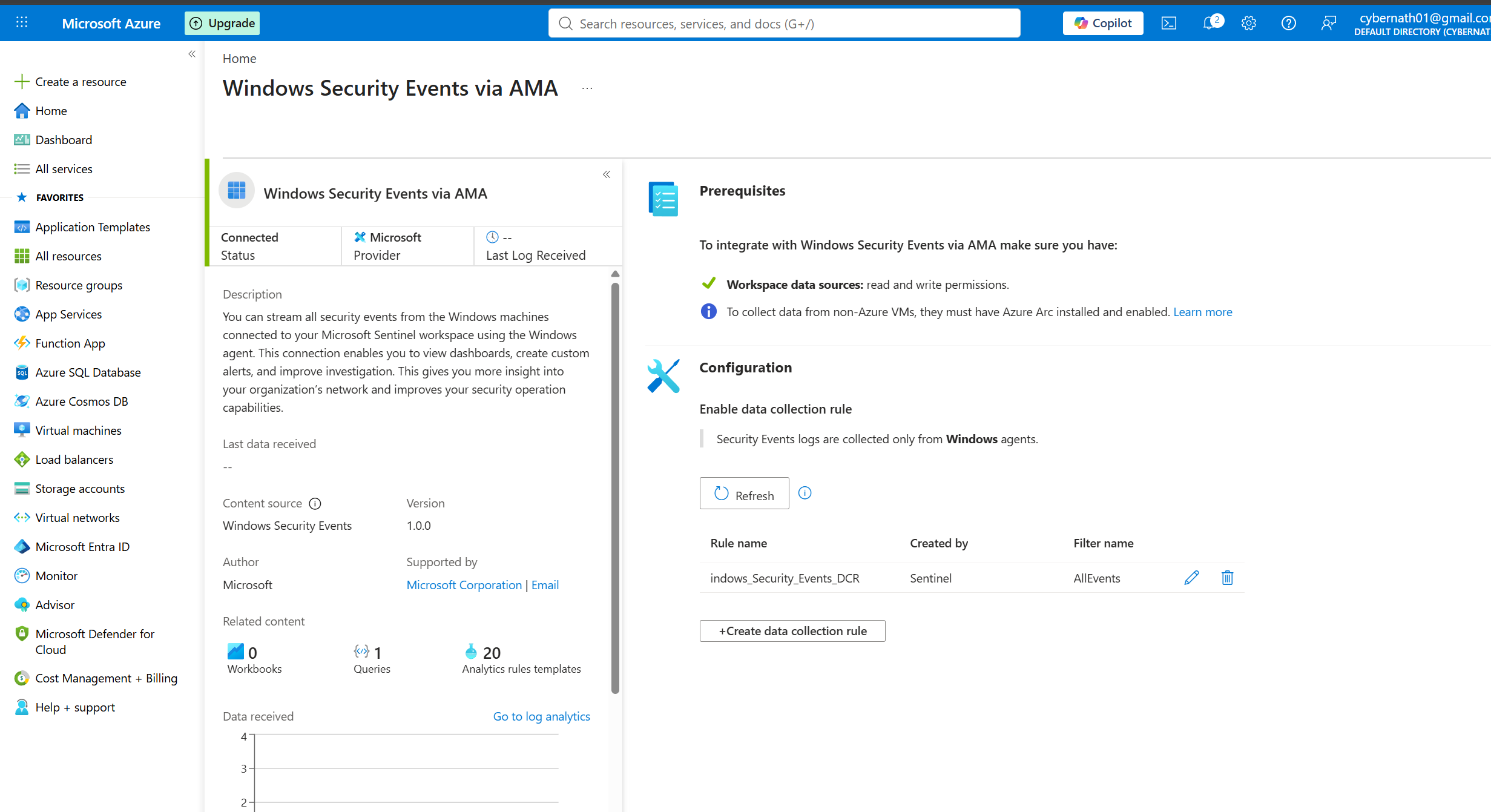 Data Collection Rule Configured