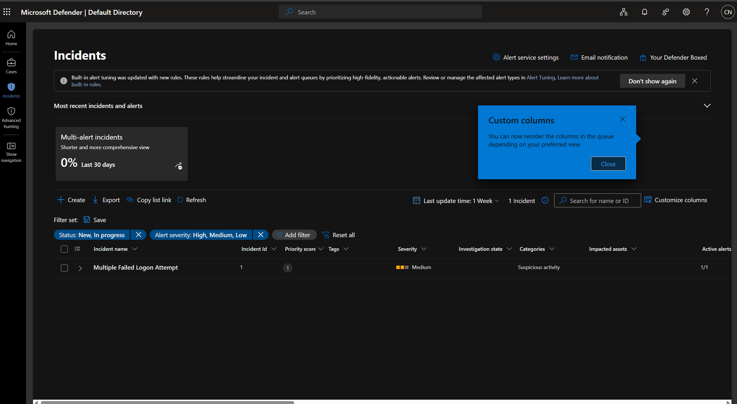 Microsoft Sentinel Incident Created